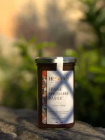 Confiture fraise rhubarbe et basilic