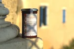 Confiture pêche framboise et baie verveine
