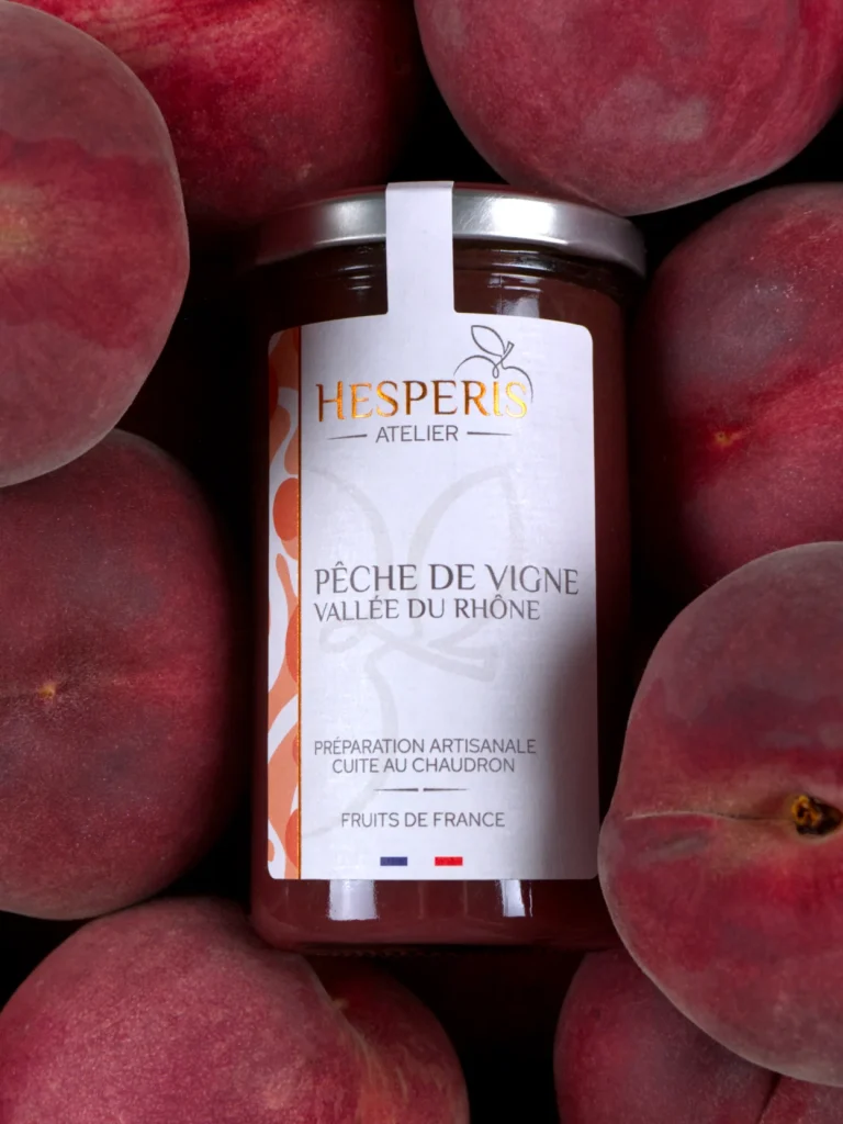 Confiture pêche de vigne de la vallée du Rhône